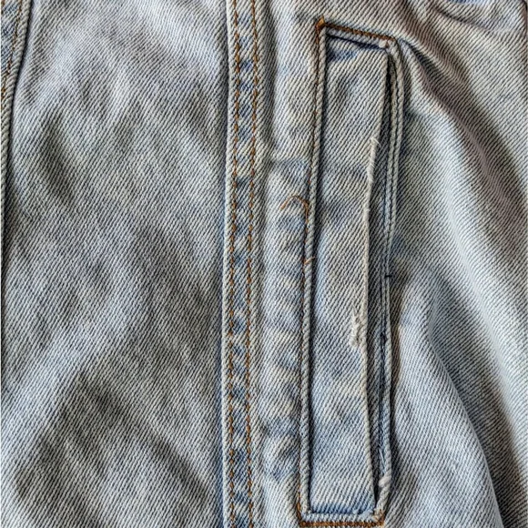 Zara Oversized Cotton Denim Jacket Men's Sz XXL Light Wash Jean Trucker Western - Picture 6 of 7